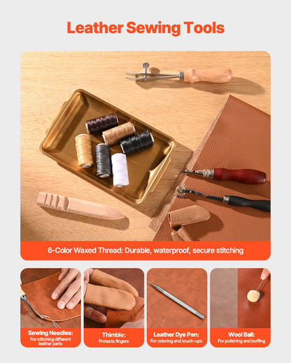 Life Skills - Shop: 59pc Leather Working Tools Kit