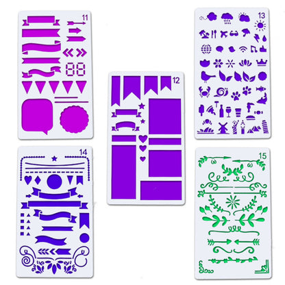 DIY Scrapbook 5 Pc Embossing - Stencil Letter Shapes