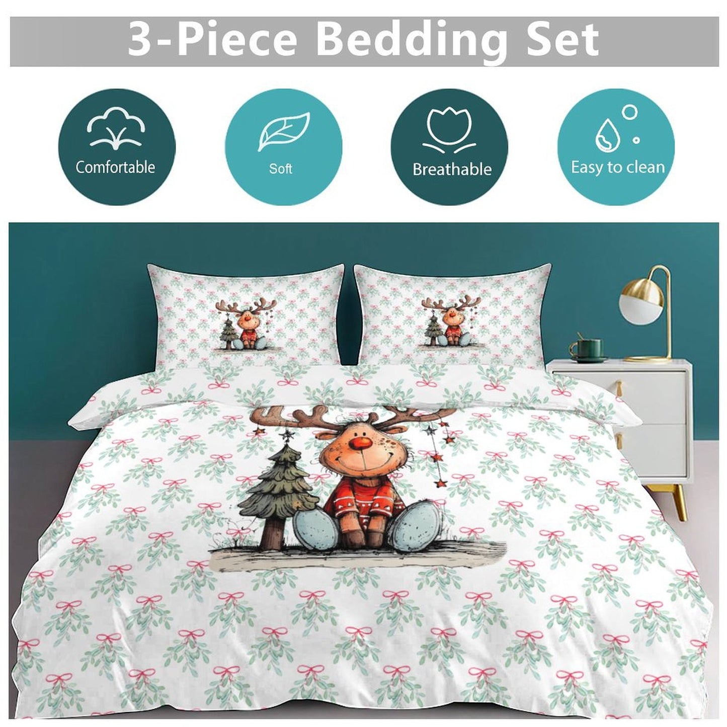Reindeer Christmas 3pc Set