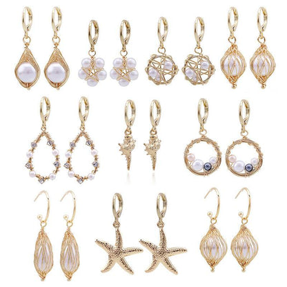 Light Luxury Ocean Series Pearl Earrings - Shop Jobie