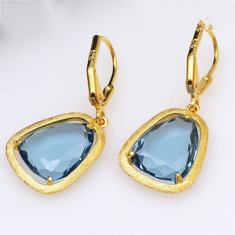 S925 Silver Sapphire Earrings