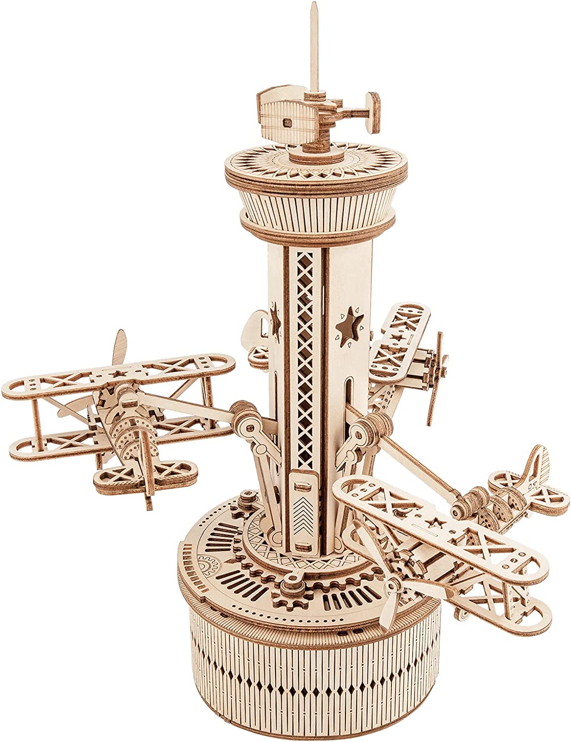 3D Wooden Puzzle DIY Kits - 255pc Airplane Control Tower