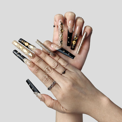 GGDDSHA Eclipse Elegance - Nail Art Press On Nails