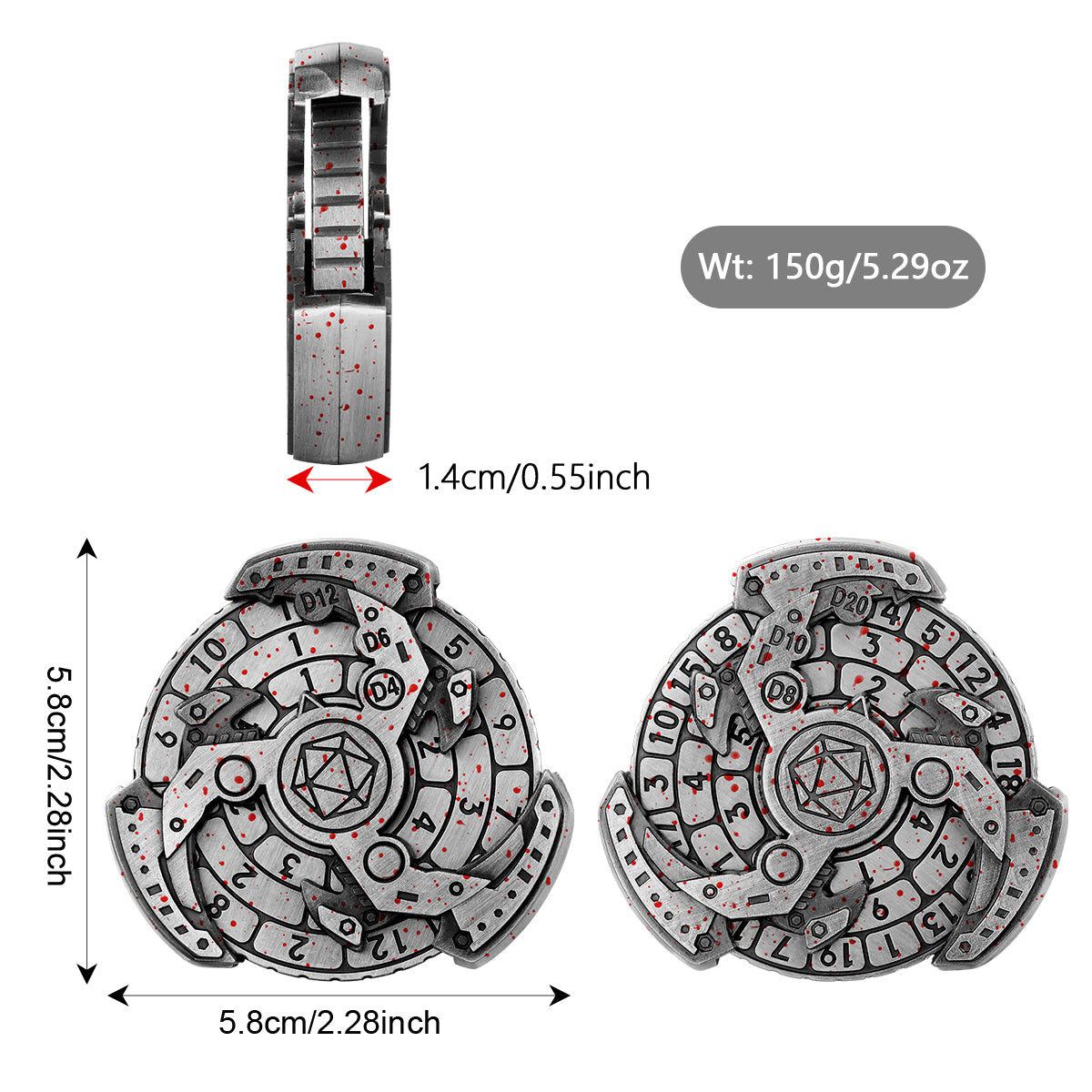 Wind And Fire Wheel DND Dice Wheel Gift Box Set