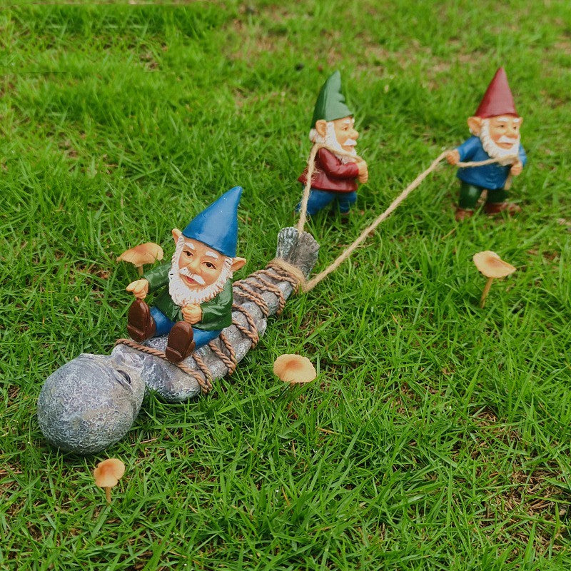 Funny Outdoor Gnomes and Alien