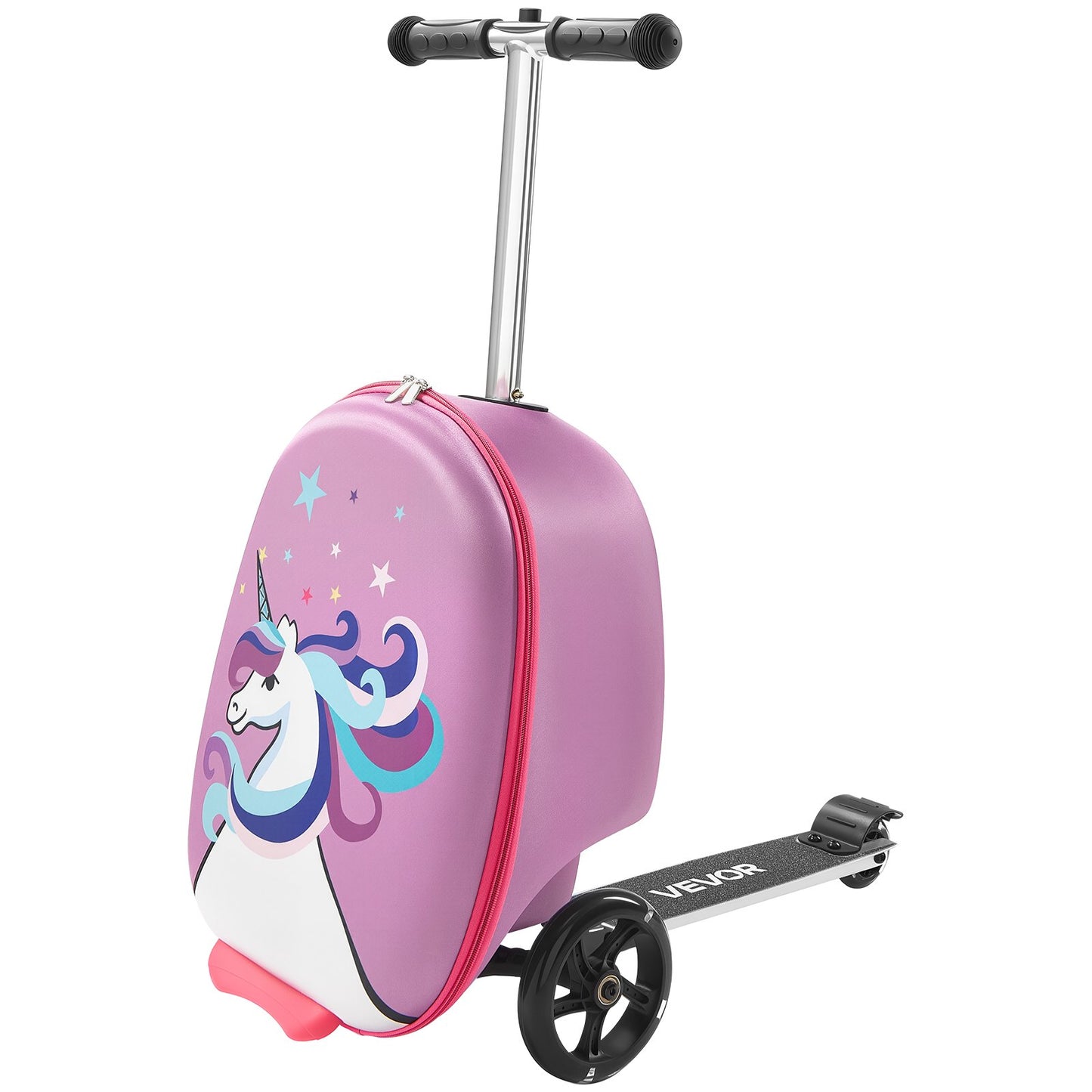 20” Kids Ride-On Scooter Luggage – Purple Unicorn