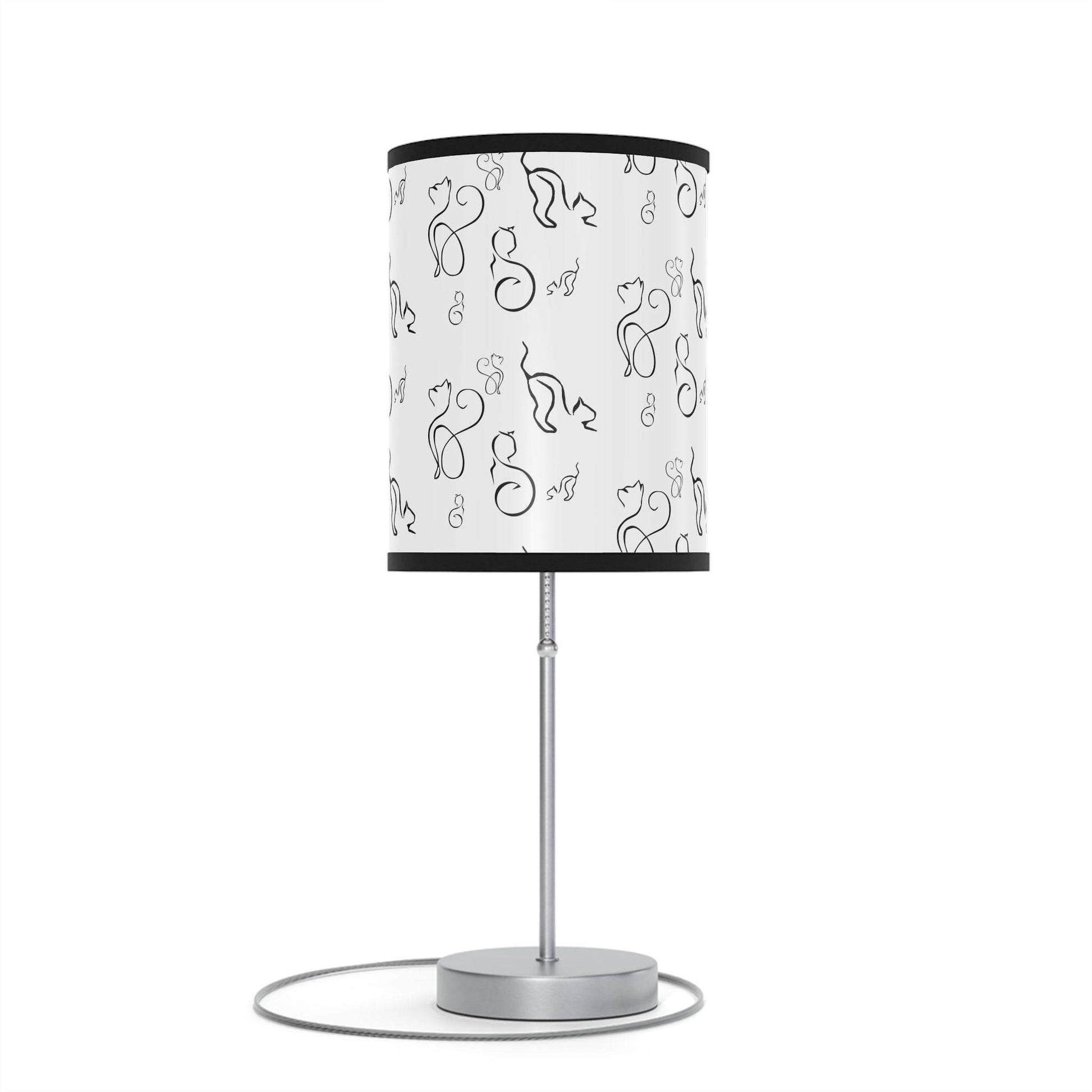 Stylish Desk Lamp - Modern Black and White Cats Design - Shop Jobie