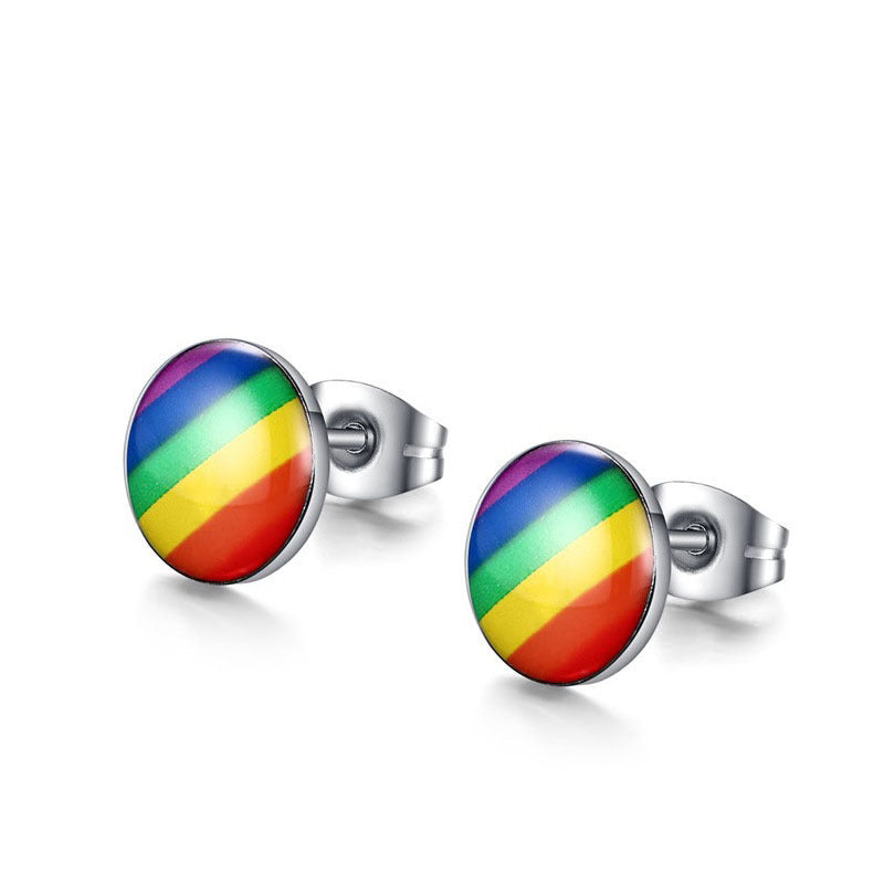 Rainbow Stud Earrings