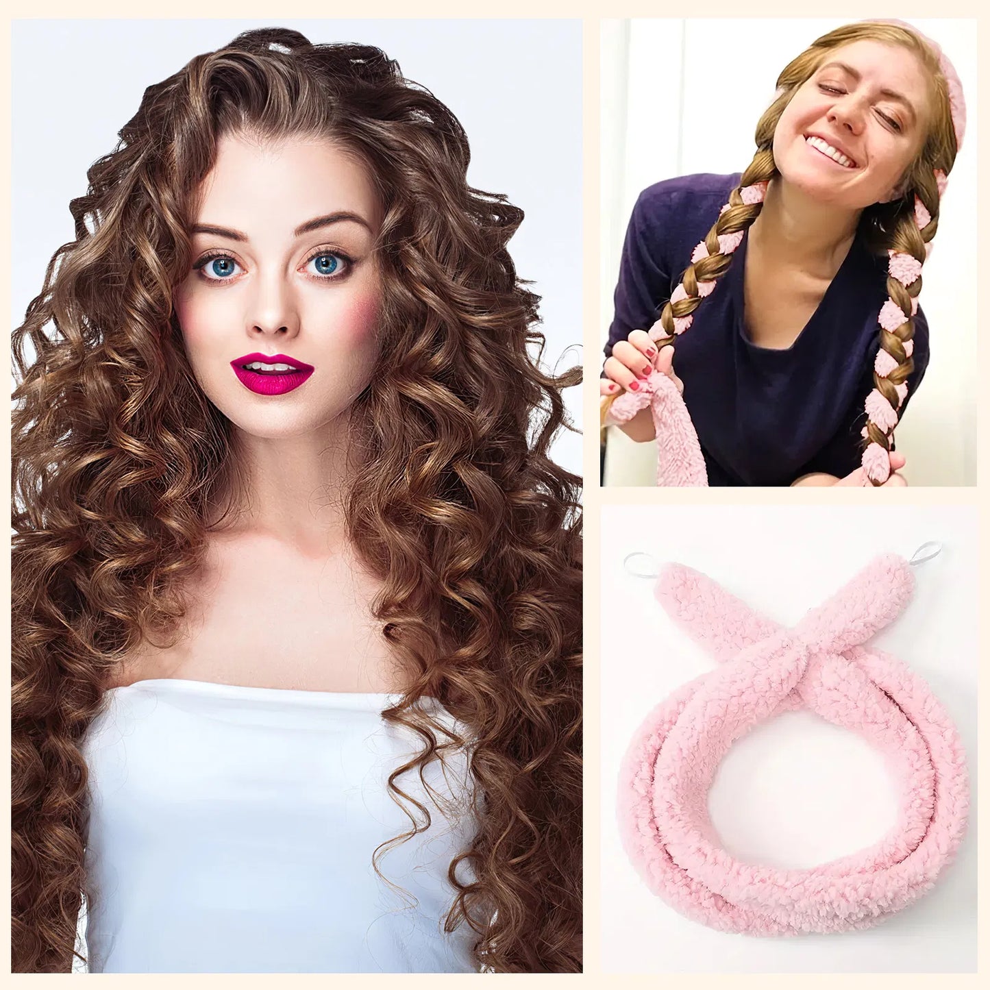 Zero Effort Satin Heatless Hair Curler