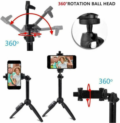 Selfie Stick Tripod w/Detachable Bluetooth Remote