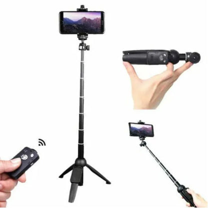 Selfie Stick Tripod w/Detachable Bluetooth Remote