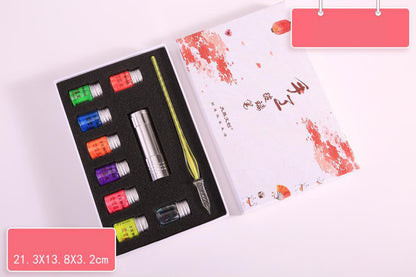 Fountain Pen Dip Ink Set w/8 Colors