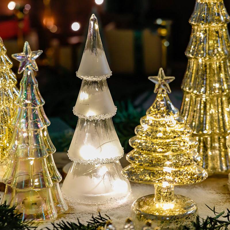Lux Glass Christmas Tree Figurines - Shop Jobie