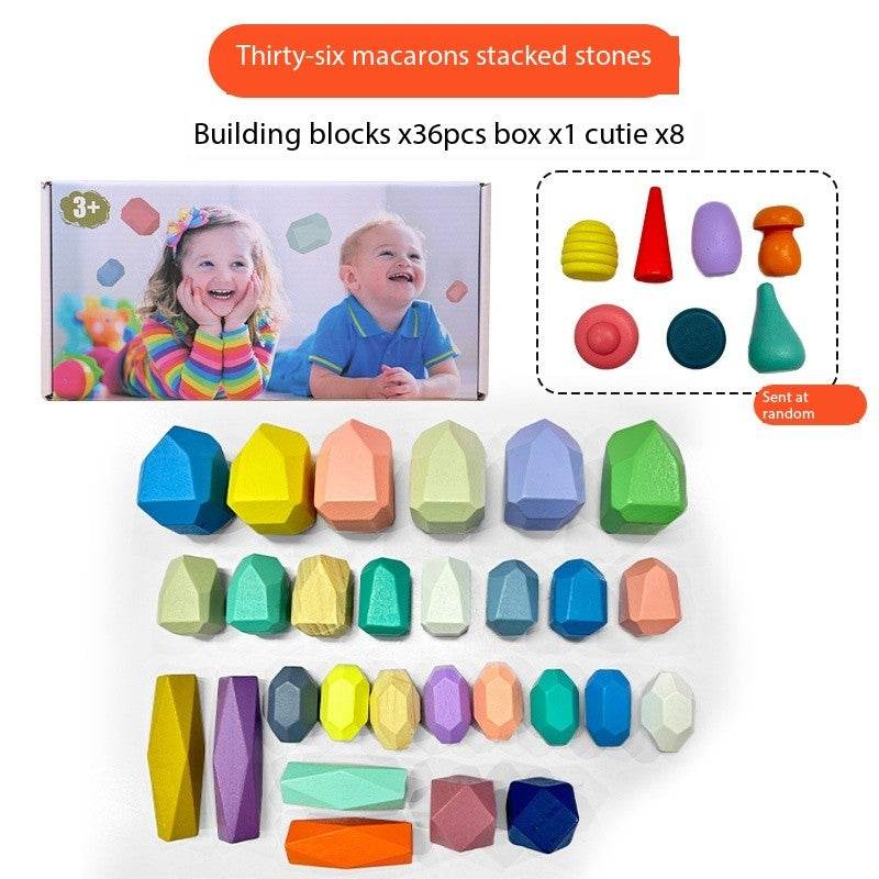 Montessori Principled Stacked Stone Wooden Blocks - Shop Jobie