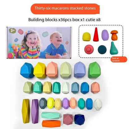 Montessori Principled Stacked Stone Wooden Blocks - Shop Jobie