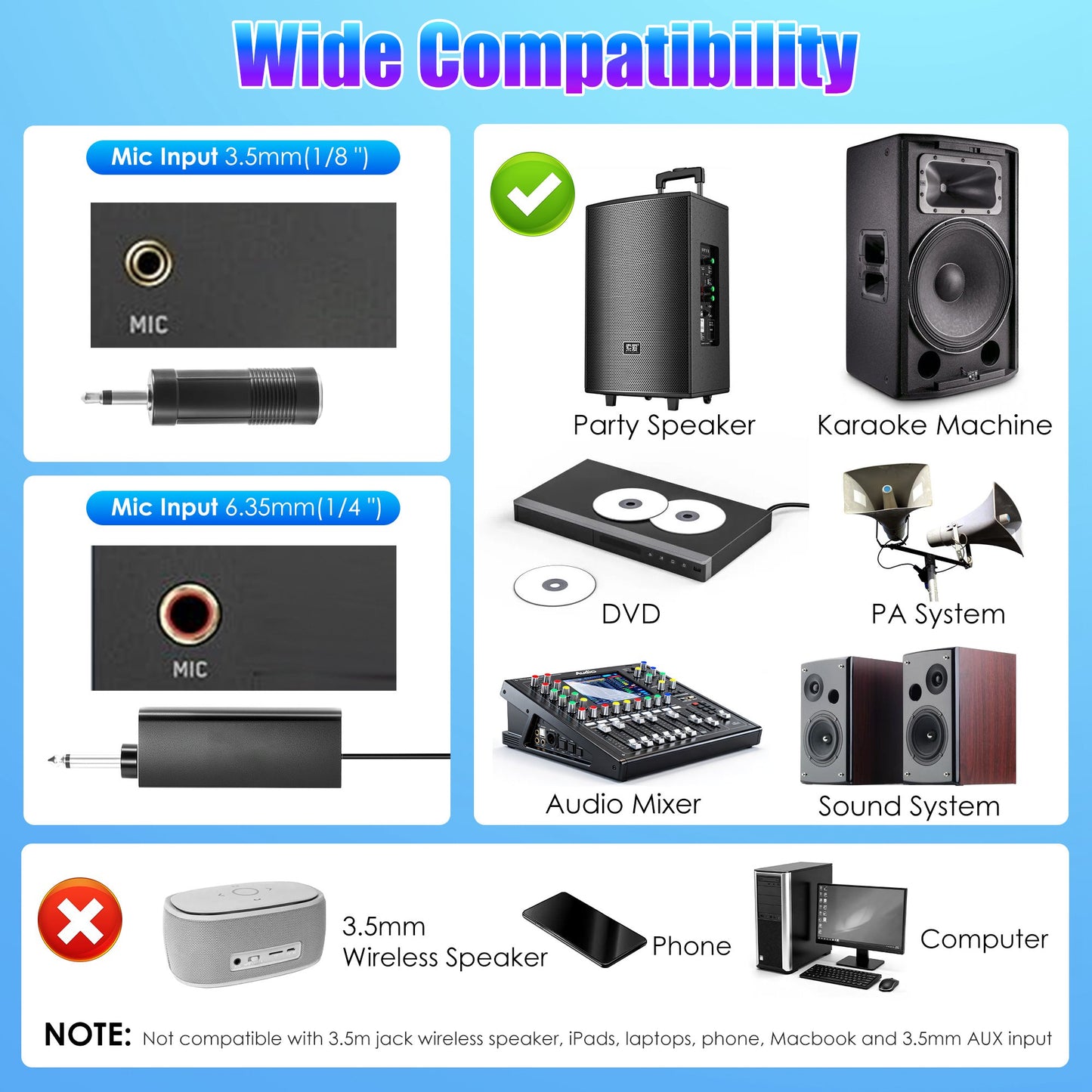 Wireless Microphone - Plug & Play!