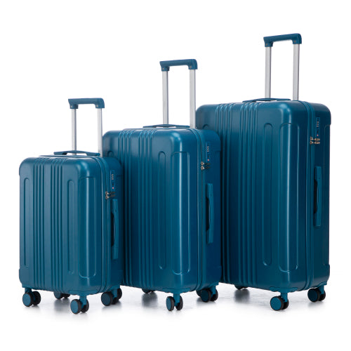 3 Pcs ABS Luggage Set w/Spinner Wheels