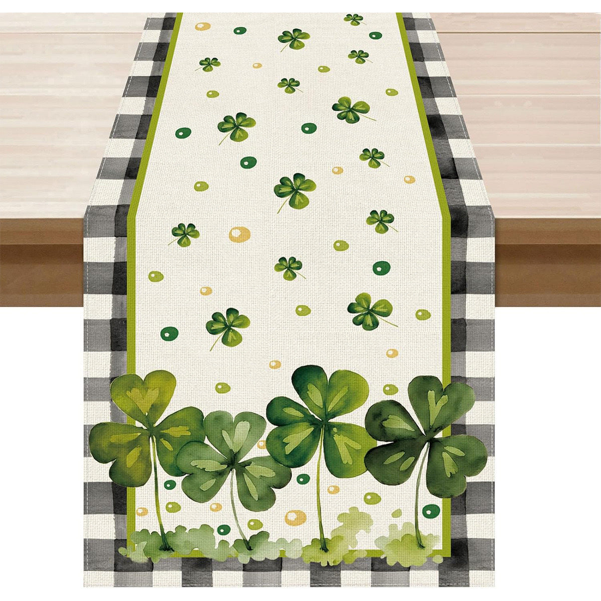 St Patrick Lucky Four-Leaf Clover Table Runners