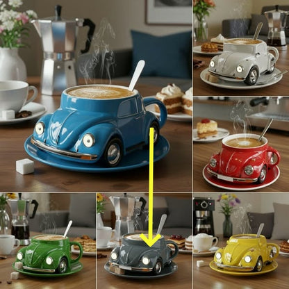 VW Beetle Shaped Coffee Cup