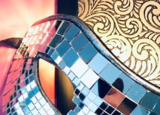 Mirror Tiled Disco Half-Mask