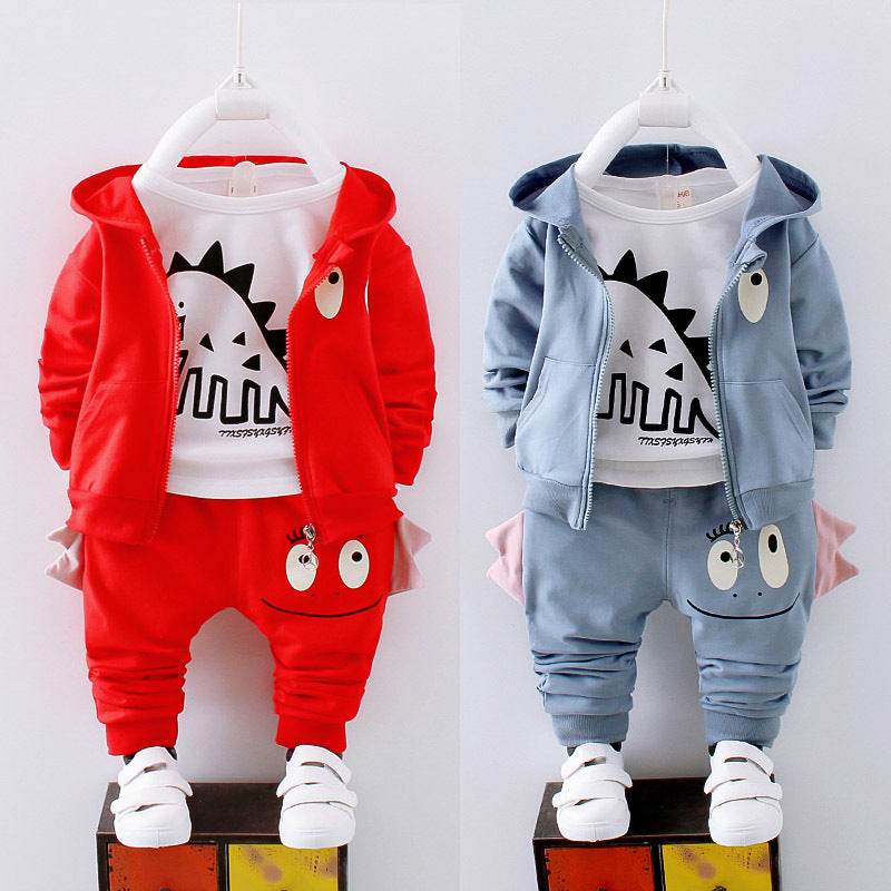 Children's 3pc Dinosaur Hoodie Pant Set - Shop Jobie