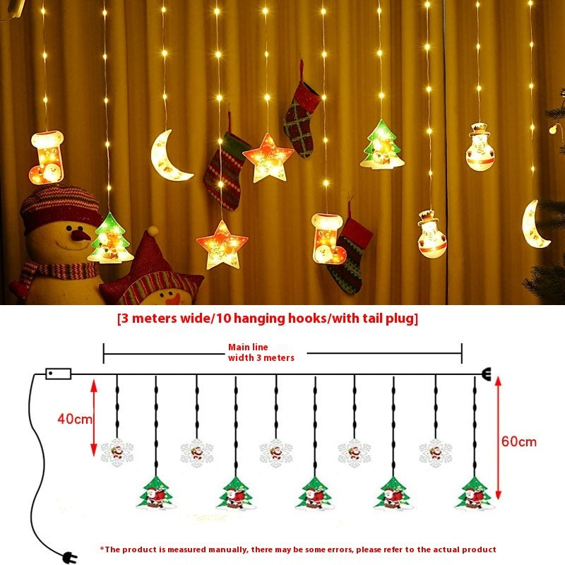 Painted Christmas Curtain Lights!