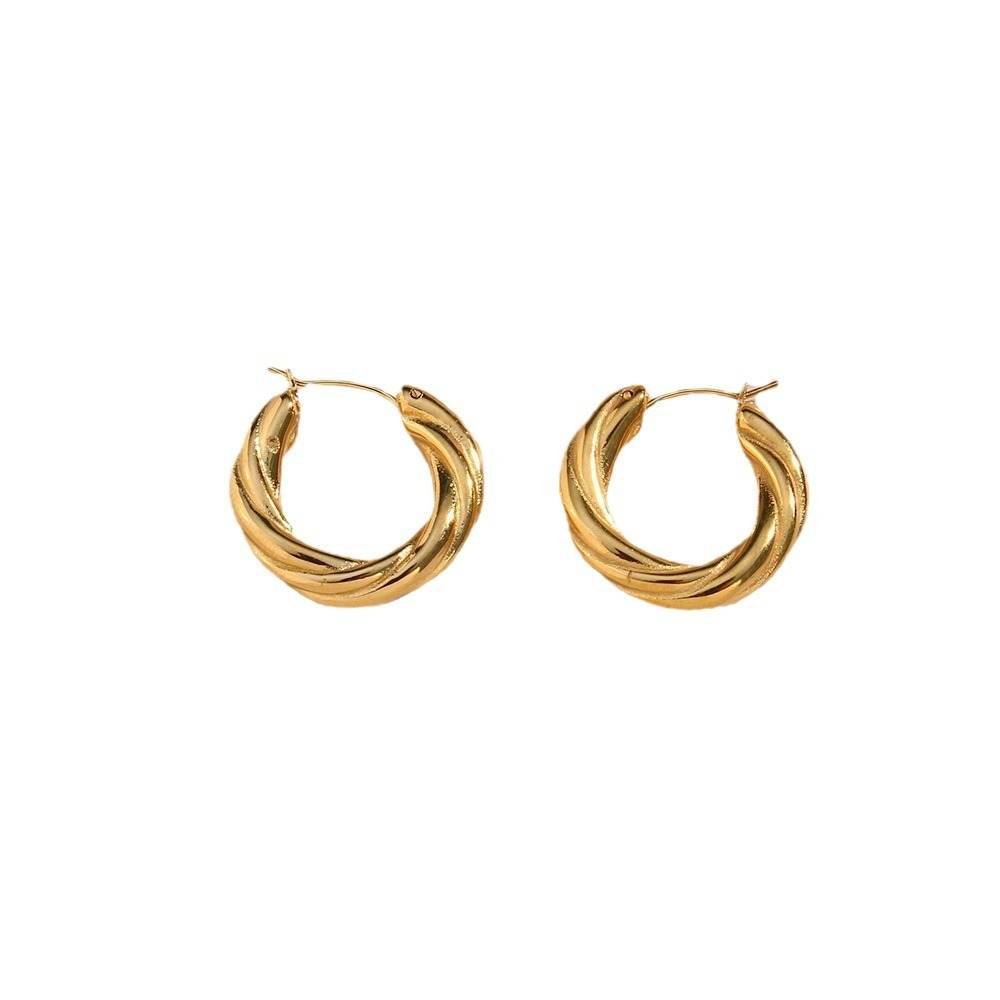 Denisse Twisted Hoop Earrings - Shop Jobie