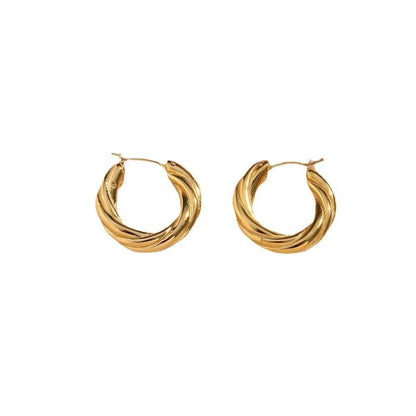 Denisse Twisted Hoop Earrings - Shop Jobie