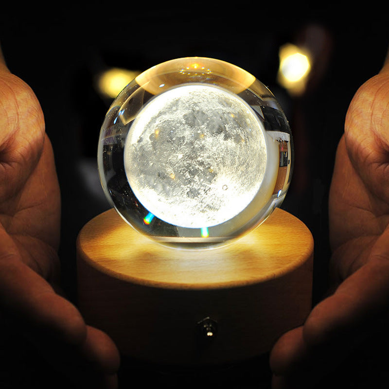 Crystal Ball Luminous Rotating Music Box