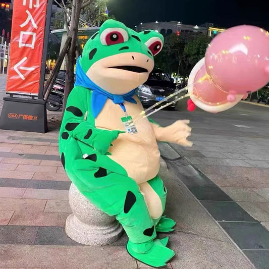 One-size Cloth Inflatable Cartoon Frog Costume