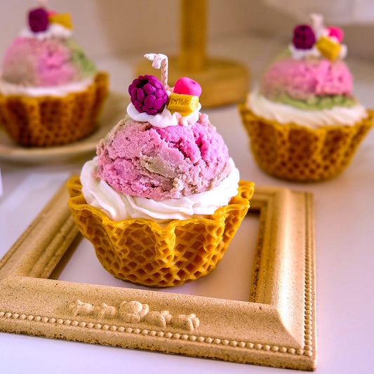 Cream Dessert Candles