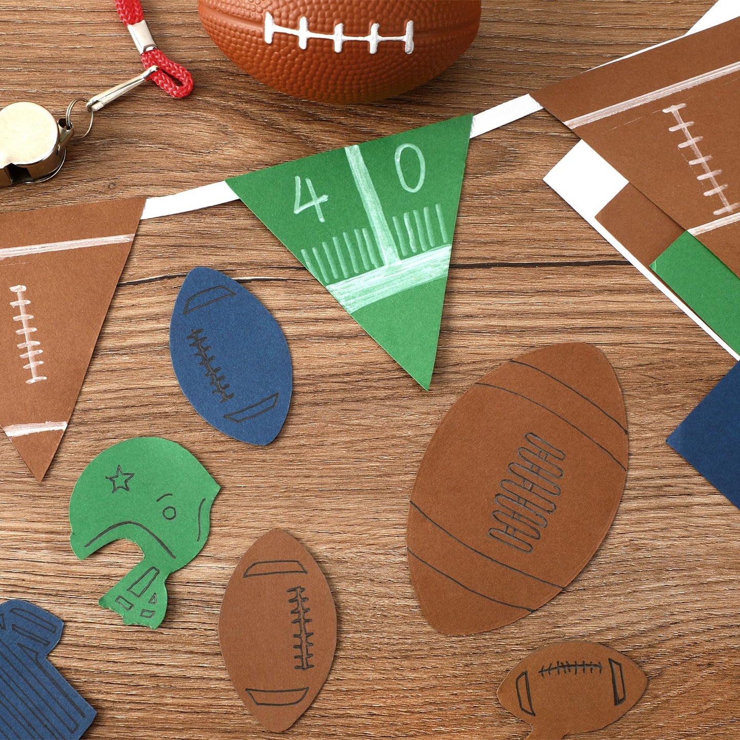 DIY Crafting - 30-Sheets Football-Inspired Cardstock