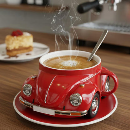 VW Beetle Shaped Coffee Cup