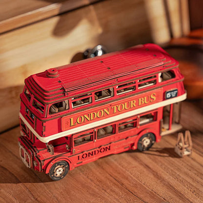 3D Wooden DIY Puzzle -  London Tour Bus