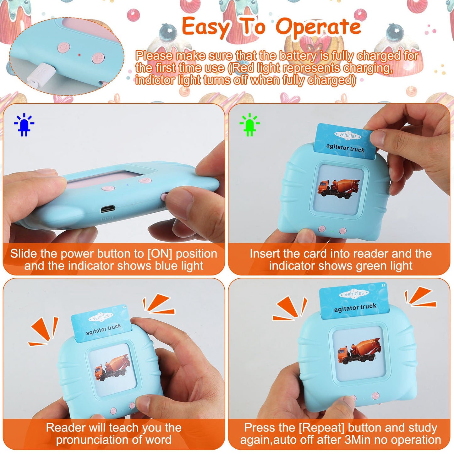 Educational Talking Flash Card Reader!