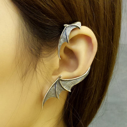 Gothic 925 Silver Bat Wing Earrings