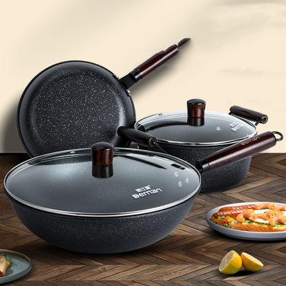 Wok Maifan Stone Non-stick 3pc Set Induction Cooker