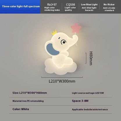 Cartoon Elephant Wall Lamp - Shop Jobie