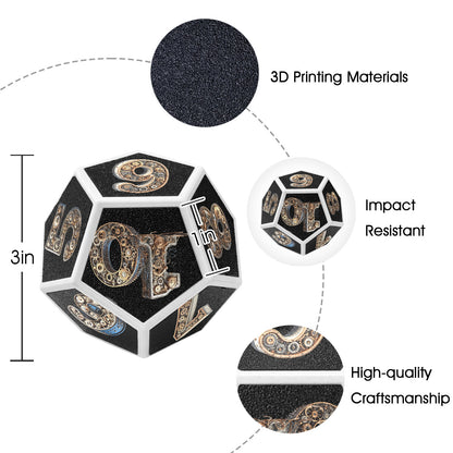 Personalize...   3D Printed 12-Sided Gaming Dice