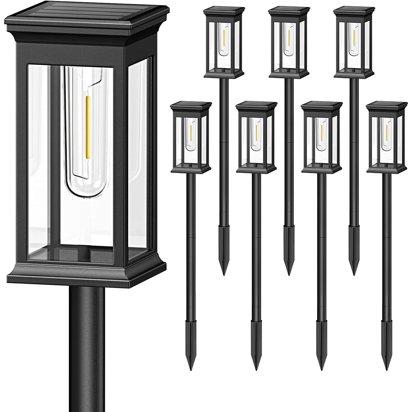 6pc Pathway Solar Powered Stake Lights