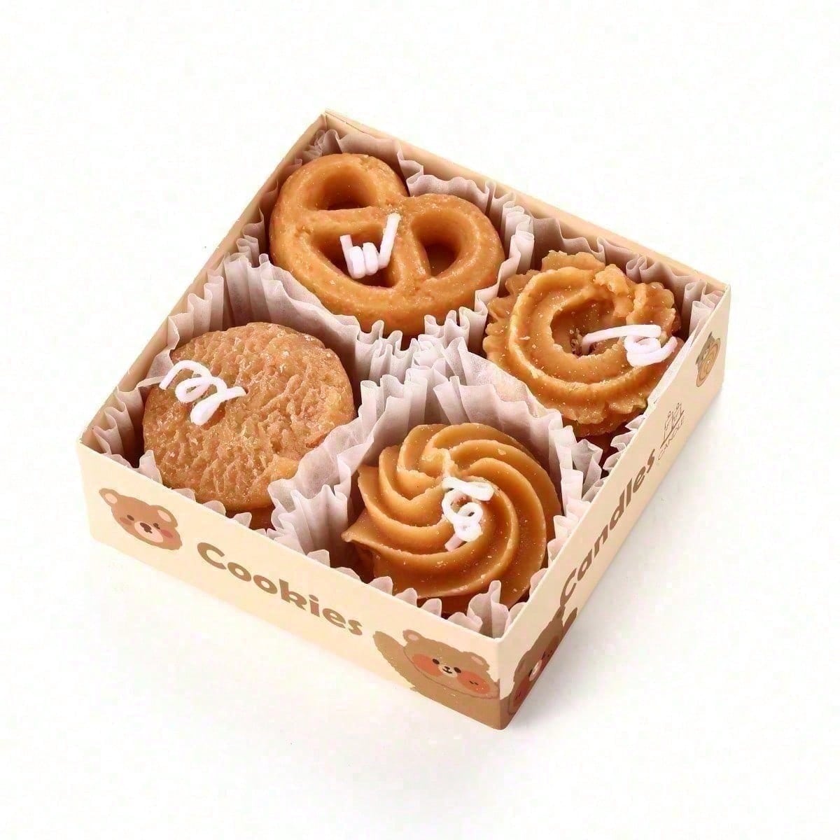 4pc Cookie Shape Scented Candle Set