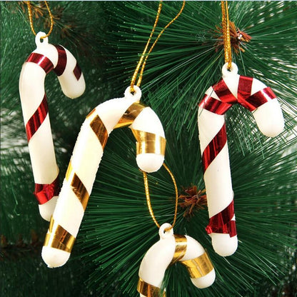 6 Pcs Christmas Candy Cane Ornaments