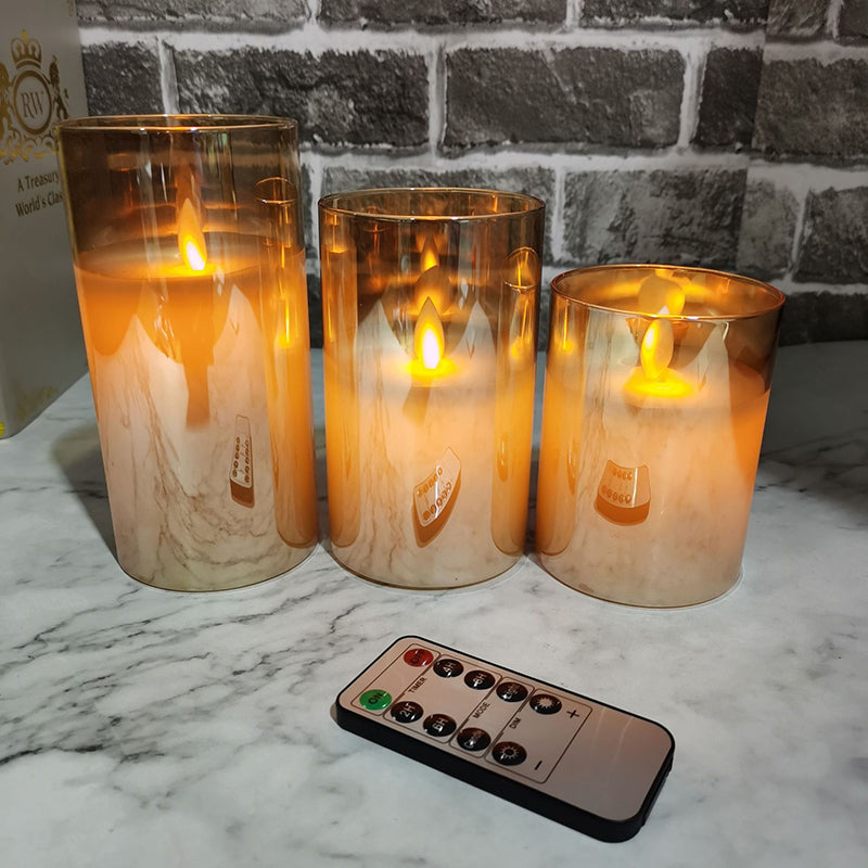 Glass LED Electronic Candle Lamp