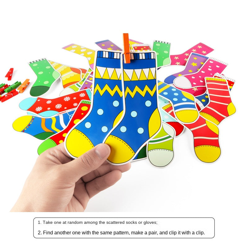 Little Learners Socks and Mittens Matching Game