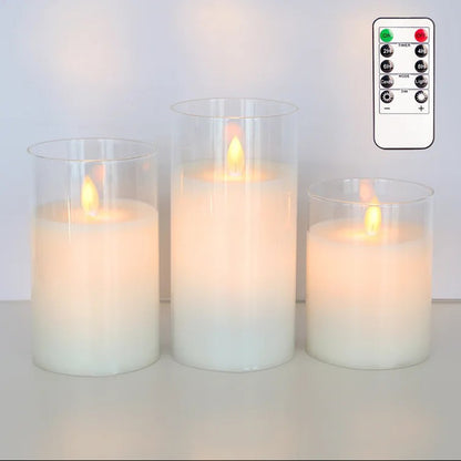 Glass LED Electronic Candle Lamp