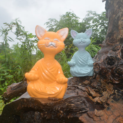 Cat Meditation Statue