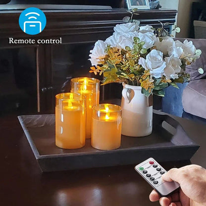 Glass LED Electronic Candle Lamp