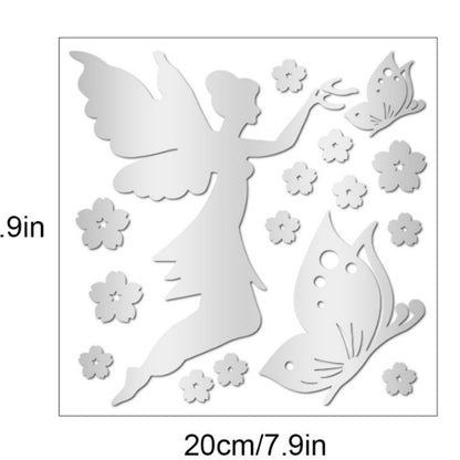DIY Flying Fairy Mirror Wall Stickers