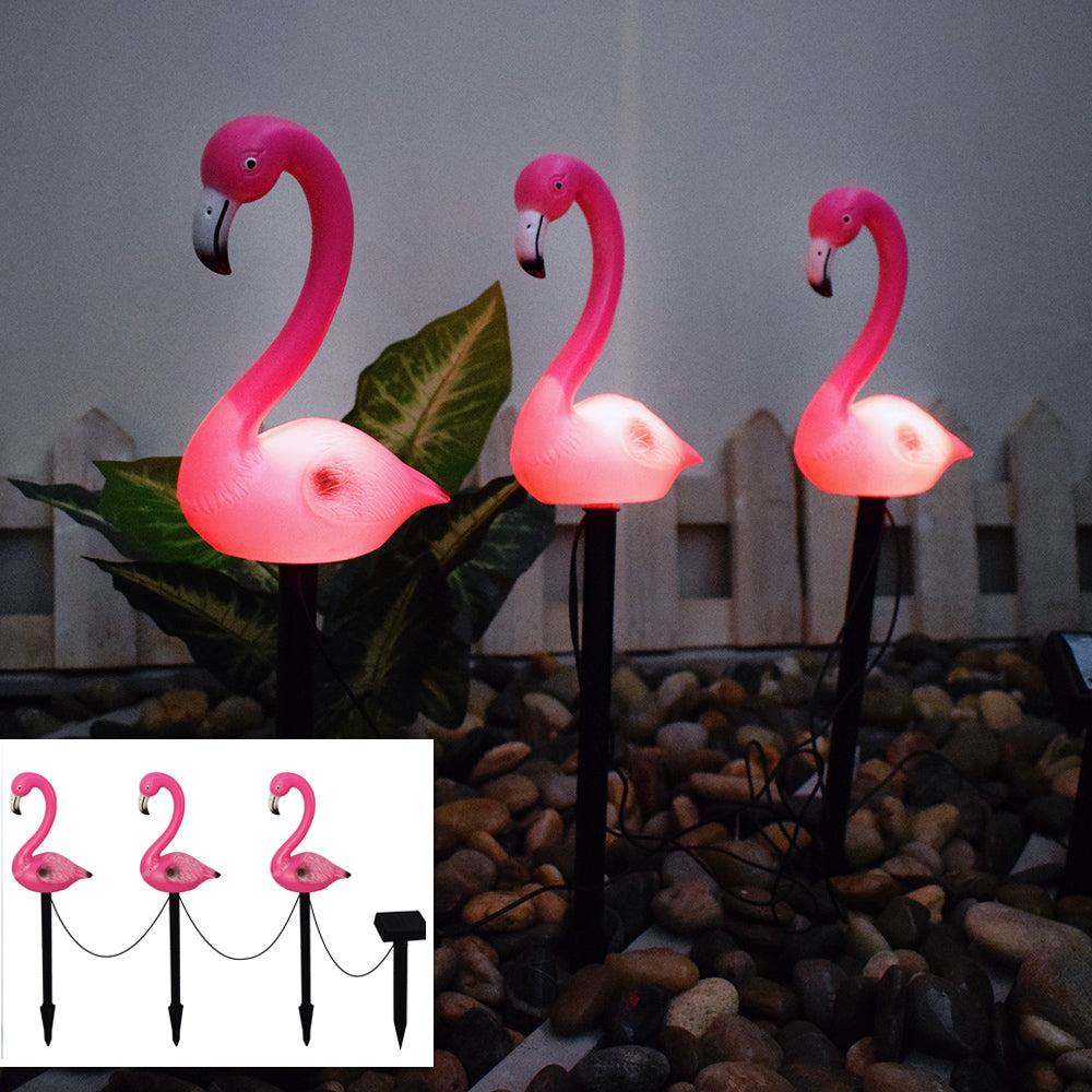 New LED Solar Landscape Flamingo Lights