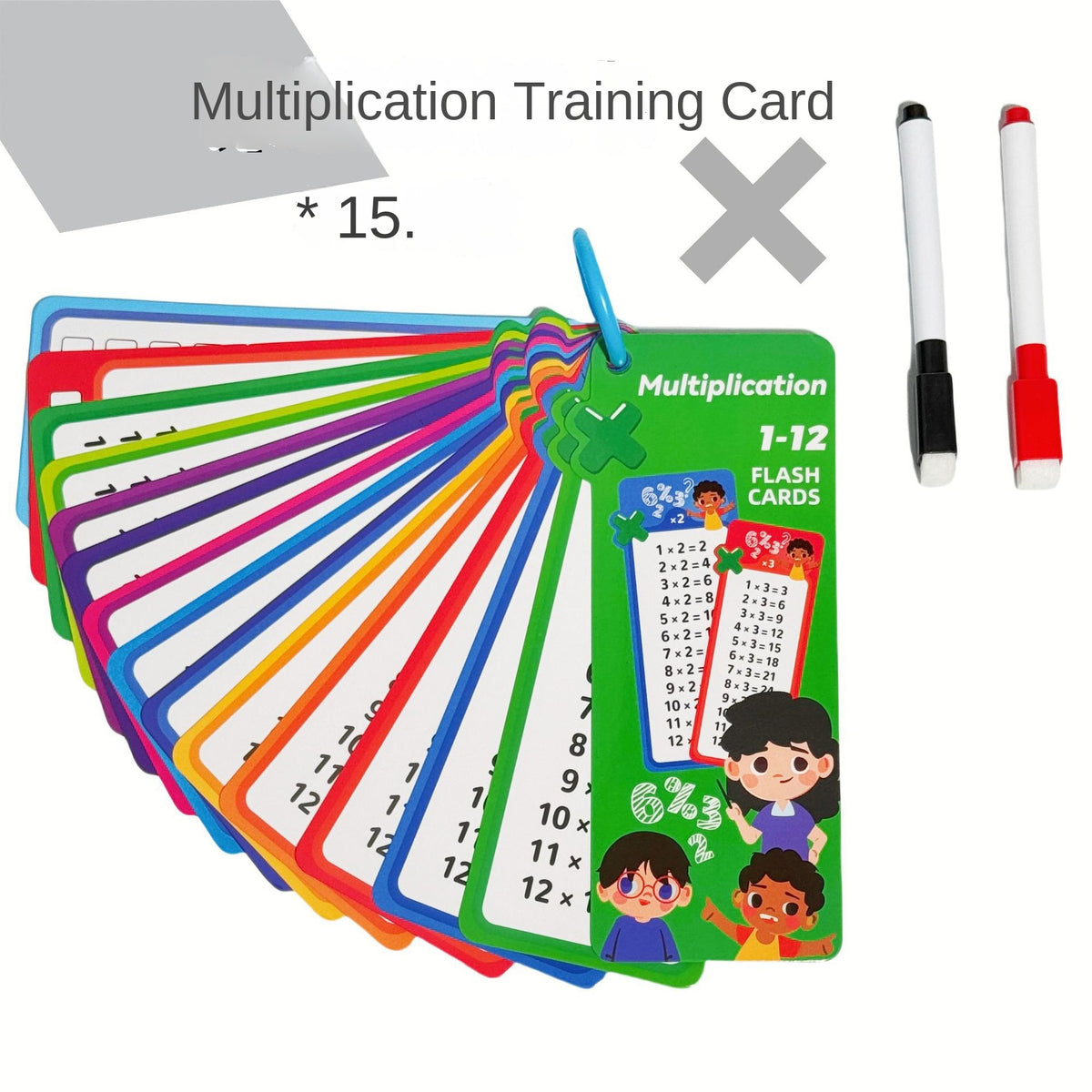 Multiplication Flash Cards - Learning Tools  -  Min 2